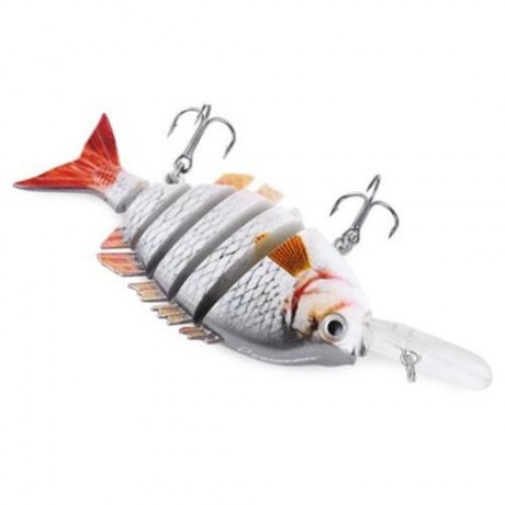 PROBEROS 10CM 6 PART LONG LIP WEEVER SHAPE CRANKBAIT HOOK LURE FISHING BAIT FOR OUTDOOR AC