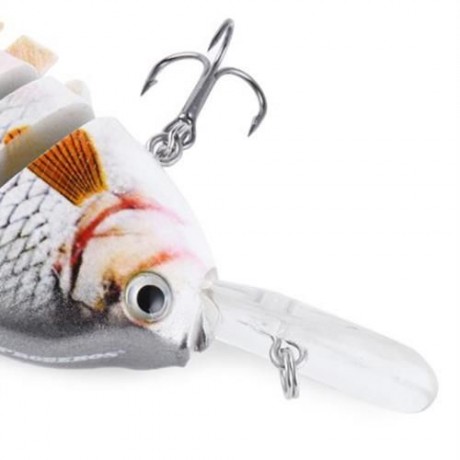 PROBEROS 10CM 6 PART LONG LIP WEEVER SHAPE CRANKBAIT HOOK LURE FISHING BAIT FOR OUTDOOR AC