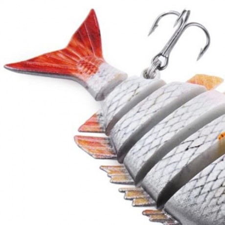PROBEROS 10CM 6 PART LONG LIP WEEVER SHAPE CRANKBAIT HOOK LURE FISHING BAIT FOR OUTDOOR AC