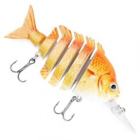PROBEROS 10CM 6 PART LONG LIP WEEVER SHAPE CRANKBAIT HOOK LURE FISHING BAIT FOR OUTDOOR AC