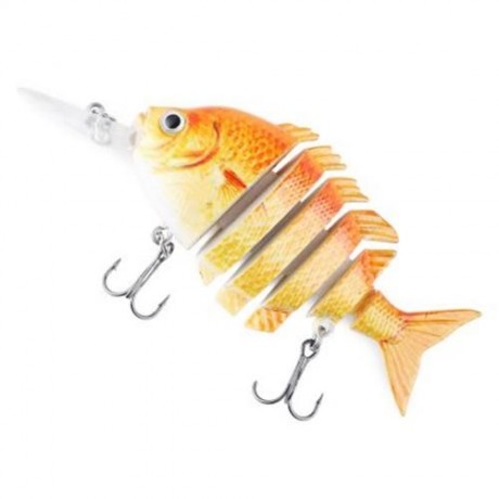 PROBEROS 10CM 6 PART LONG LIP WEEVER SHAPE CRANKBAIT HOOK LURE FISHING BAIT FOR OUTDOOR AC