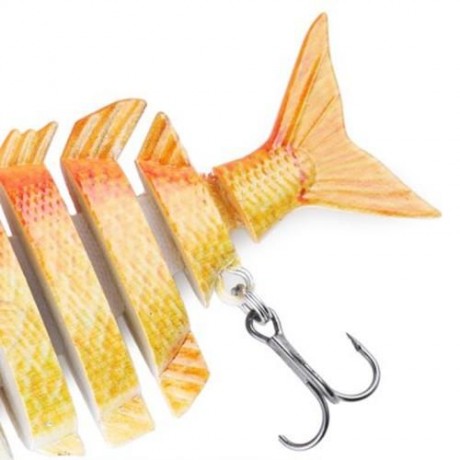 PROBEROS 10CM 6 PART LONG LIP WEEVER SHAPE CRANKBAIT HOOK LURE FISHING BAIT FOR OUTDOOR AC