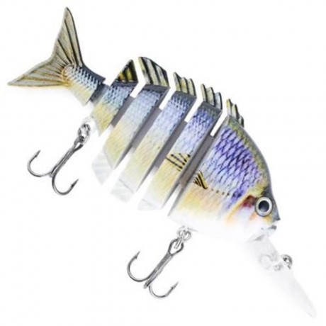 PROBEROS 10CM 6 PART LONG LIP WEEVER SHAPE CRANKBAIT HOOK LURE FISHING BAIT FOR OUTDOOR AC