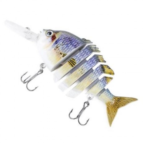 PROBEROS 10CM 6 PART LONG LIP WEEVER SHAPE CRANKBAIT HOOK LURE FISHING BAIT FOR OUTDOOR AC