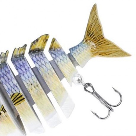 PROBEROS 10CM 6 PART LONG LIP WEEVER SHAPE CRANKBAIT HOOK LURE FISHING BAIT FOR OUTDOOR AC