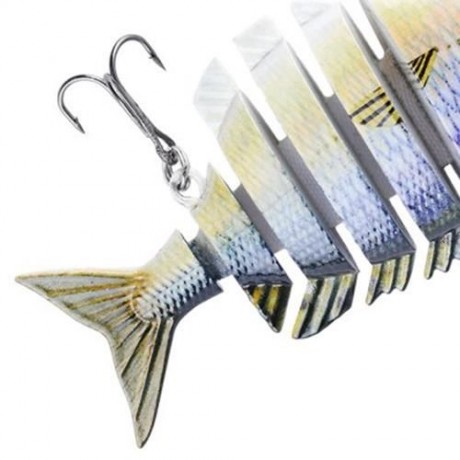 PROBEROS 10CM 6 PART LONG LIP WEEVER SHAPE CRANKBAIT HOOK LURE FISHING BAIT FOR OUTDOOR AC