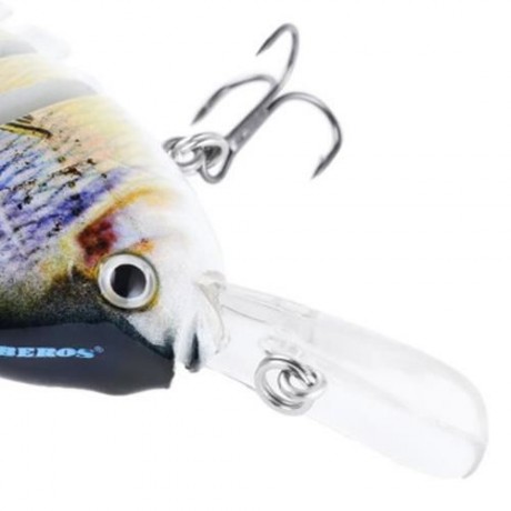 PROBEROS 10CM 6 PART LONG LIP WEEVER SHAPE CRANKBAIT HOOK LURE FISHING BAIT FOR OUTDOOR AC