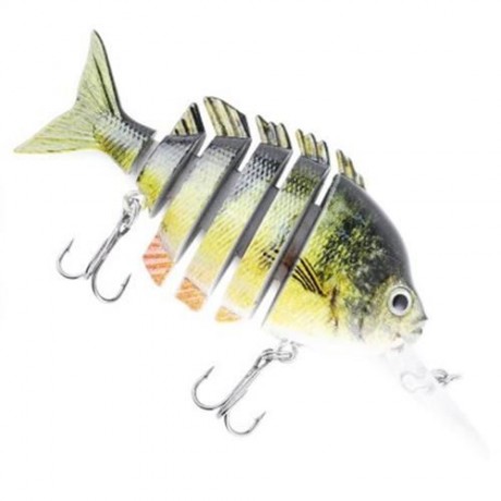 PROBEROS 10CM 6 PART LONG LIP WEEVER SHAPE CRANKBAIT HOOK LURE FISHING BAIT FOR OUTDOOR AC