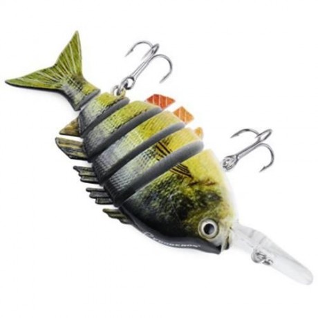 PROBEROS 10CM 6 PART LONG LIP WEEVER SHAPE CRANKBAIT HOOK LURE FISHING BAIT FOR OUTDOOR AC