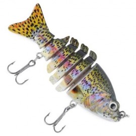 PROBEROS 9CM 6 PART FRESH WATER WEEVER SHAPE CRANKBAIT HOOK FISHING BAIT FOR OUTDOOR ACTIV
