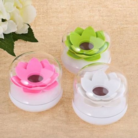 LOTUS COTTONBUDS BOX TOOTHPICKS HOLDER STAND WITH TRANSPARENT COVER (GREEN)