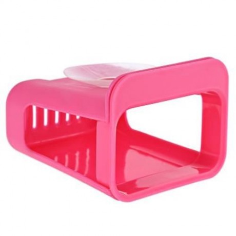 SUCKED TYPE PLASTIC KITCHEN SPONGE HOLDER SINK ORGANIZER HANGING STRAINER QUICK DRY SHELF 