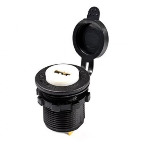 C938 5V 2.1A SINGLE USB VEHICLE POWER PLUG BLUE WORK LIGHT WATER RESISTANT MOTORCYCLE SOCK