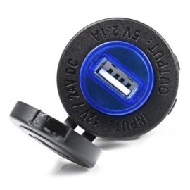 C939 5V 2.1A SINGLE USB VEHICLE POWER PLUG BLUE WORK LIGHT WATER RESISTANT MOTORCYCLE SOCK