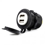 C940 5V 4.2A DOUBLE USB VEHICLE POWER PLUG BLUE WORK LIGHT WATER RESISTANT MOTORCYCLE SOCK