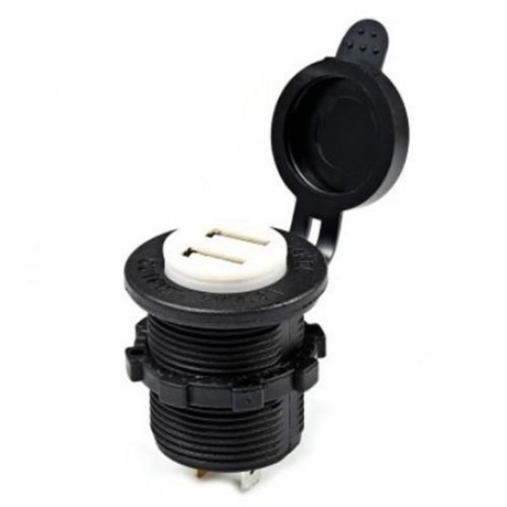 C940 5V 4.2A DOUBLE USB VEHICLE POWER PLUG BLUE WORK LIGHT WATER RESISTANT MOTORCYCLE SOCK