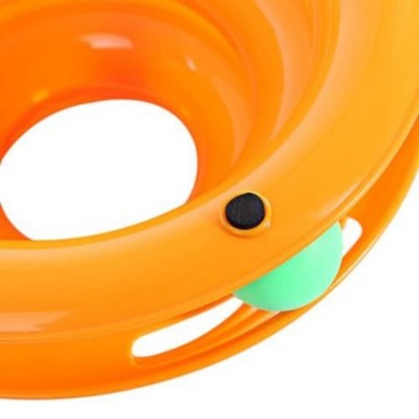 THREE TOWER TRACKS TURNTABLE BALL AMUSEMENT INTELLIGENCE ANTI SLIP DESIGN PET CAT TOY (ORA