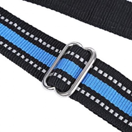 DUAL-HANDLE BUNGEE REFLECTIVE STITCHING ADJUSTABLE WAIST BELT DOG LEASH FOR RUNNING WALKIN