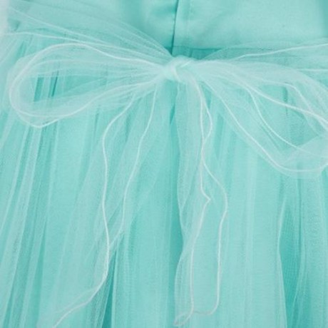 TRENDY SOLID COLOR GIRLS PRINCESS DRESS FOR PARTY (GREEN)