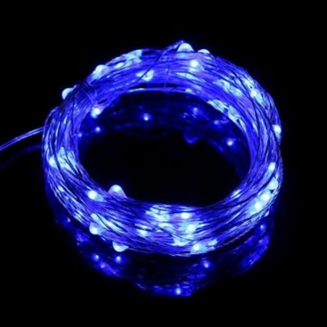 100 LEDS COPPER WIRE STRING FAIRY LIGHT WATERPROOF LED DECORATION LAMP (BLUE)