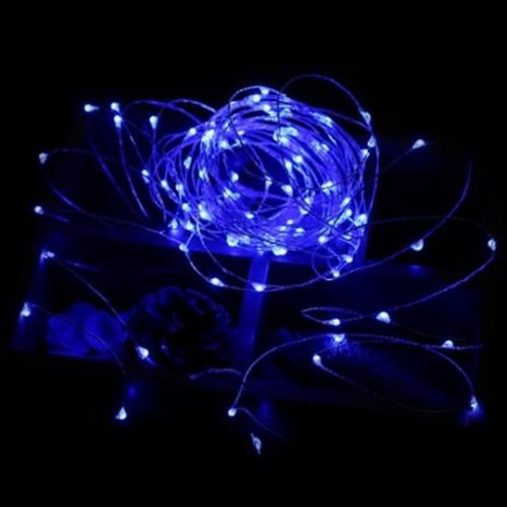 100 LEDS COPPER WIRE STRING FAIRY LIGHT WATERPROOF LED DECORATION LAMP (BLUE)