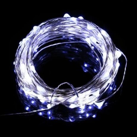 100 LEDS COPPER WIRE STRING FAIRY LIGHT WATERPROOF LED DECORATION LAMP (WHITE)