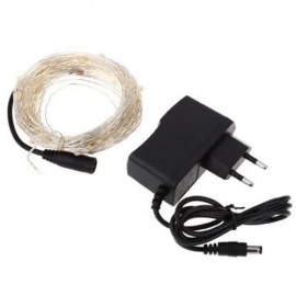 100 LEDS COPPER WIRE STRING FAIRY LIGHT WATERPROOF LED DECORATION LAMP (WHITE)