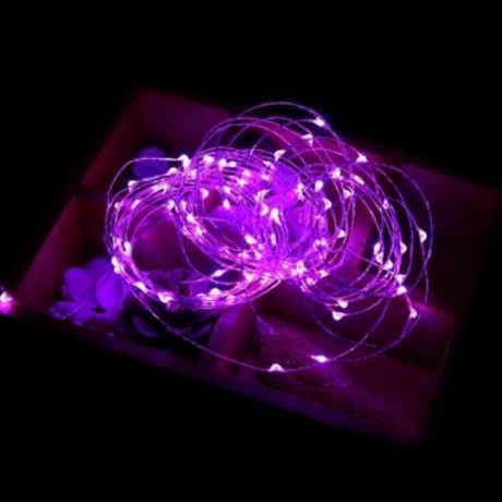 100 LEDS COPPER WIRE STRING FAIRY LIGHT WATERPROOF LED DECORATION LAMP (PURPLE)