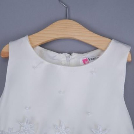 CUTE SOLID COLOR GIRLS LACE PRINCESS DRESS FOR PERFORM (APRICOT)