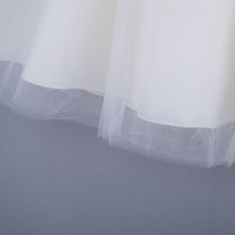 CUTE SOLID COLOR GIRLS LACE PRINCESS DRESS FOR PERFORM (APRICOT)