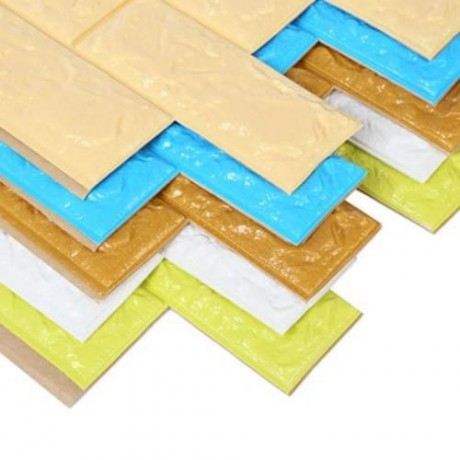 MODERN STYLE 3D MULTI-COLOR FOAM WALLPAPER BEDROOM LIVING ROOM BACKGROUND WALL STICKER (GR