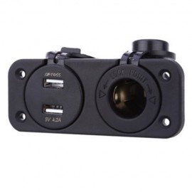 IZTOSS C909 Z VEHICLE WATERPROOF CIGARETTE LIGHTER SOCKET 12V PHONES GPS USB CHARGER POWER