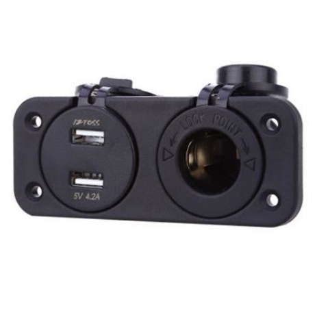 IZTOSS C909 Z VEHICLE WATERPROOF CIGARETTE LIGHTER SOCKET 12V PHONES GPS USB CHARGER POWER
