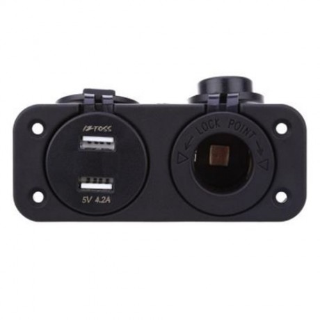 IZTOSS C909 Z VEHICLE WATERPROOF CIGARETTE LIGHTER SOCKET 12V PHONES GPS USB CHARGER POWER