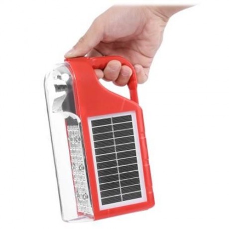 7 LEDS 3W 300LM SOLAR POWERED LANTERN FOR OUTDOOR CAMPING (RED)