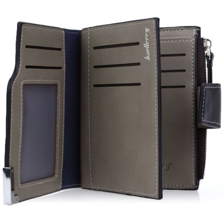 STYLISH SOLID COLOR WALLET FOR MEN (BLACK)