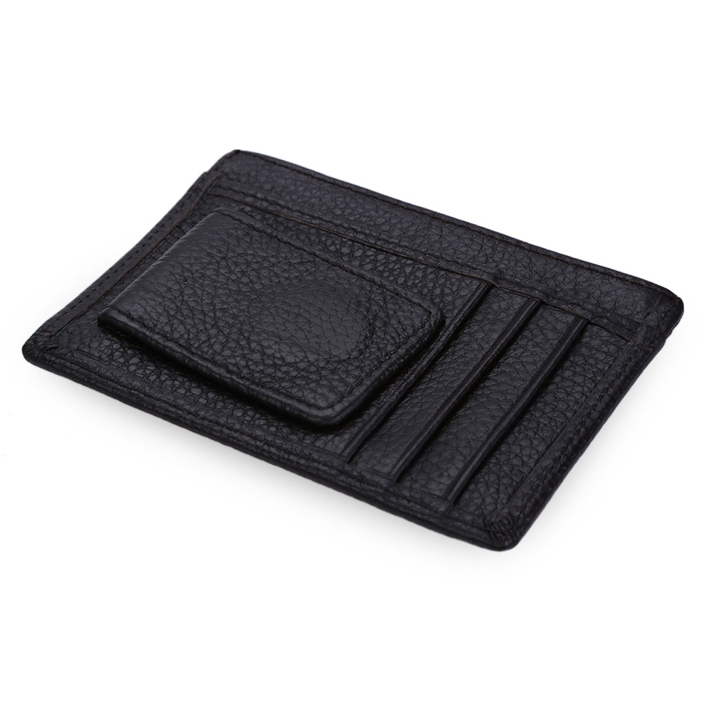 MEN OPEN LEATHER HORIZONTAL MAGNET WALLET (COFFEE)