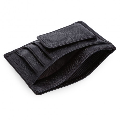 MEN OPEN LEATHER HORIZONTAL MAGNET WALLET (COFFEE)