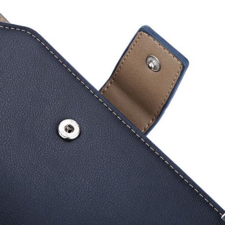 MEN SOFT SNAP FASTENER CLUTCH WALLET (BLUE)