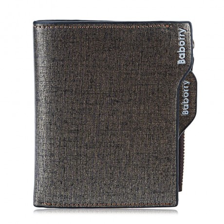 BABORRY STYLISH MEN BUSINESS WALLET WITH DETACHABLE CARD PHOTO HOLDER (GOLDEN)