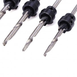 7PCS 3.18MM - 5.56MM HIGH SPEED STEEL DRILL BIT WOODWORKING TOOL (SILVER, PLASTIC CASE)