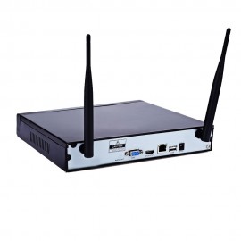 720P H.264 4-CHANNEL 1MP WIFI NVR NETWORK VIDEO RECORDER (WHITE AND BLACK, US PLUG)