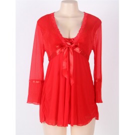 PLUS SIZE / SAIZ BESAR BABYDOLL SET (RED, SIZE XL/3XL)