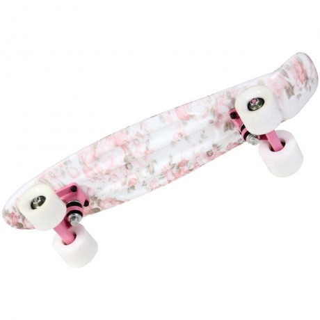 100KG LOAD RETRO SKATEBOARD HIBISCUS PATTERN MINI BOARD