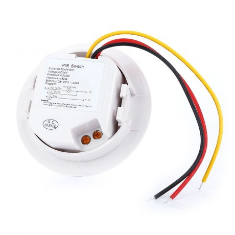 EMBEDDED FULL AUTOMATIC HUMAN BODY INFRARED INDUCTION SWITCH (WHITE, 24V/12V)