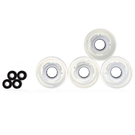 4PCS 60 X 45MM LED TRANSPARENT SKATEBOARD WHEELS (WHITE)