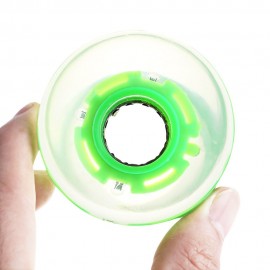 4PCS 60 X 45MM LED TRANSPARENT SKATEBOARD WHEELS (GREEN)