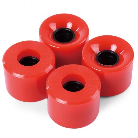4PCS HIGH STRENGTH LONGBOARD SKATEBOARD WHEELS - 60 X 45MM (RED)
