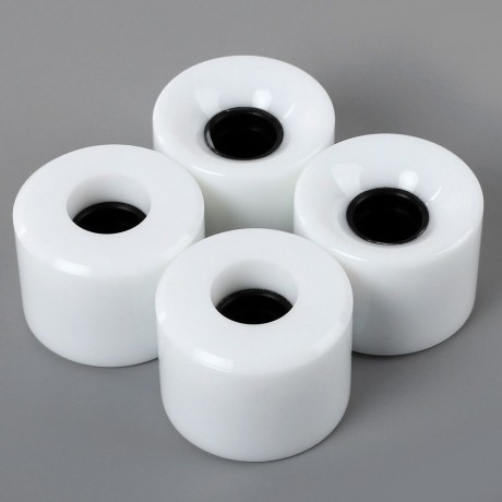 4PCS HIGH STRENGTH LONGBOARD SKATEBOARD WHEELS - 60 X 45MM (WHITE)