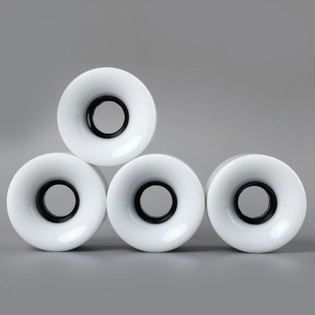 4PCS HIGH STRENGTH LONGBOARD SKATEBOARD WHEELS - 60 X 45MM (WHITE)